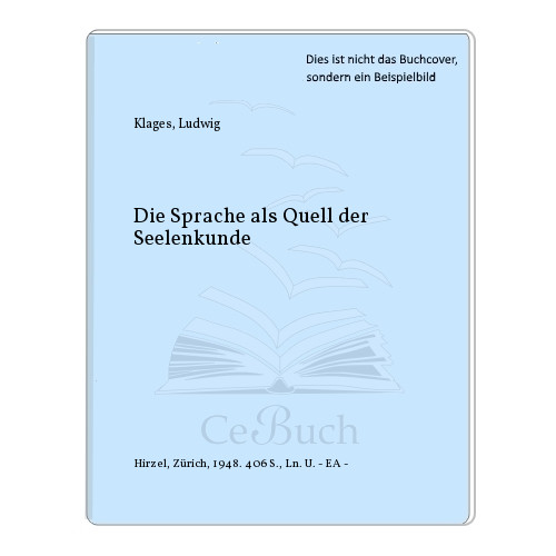 Klages ludwig die - ludwig:, sprache